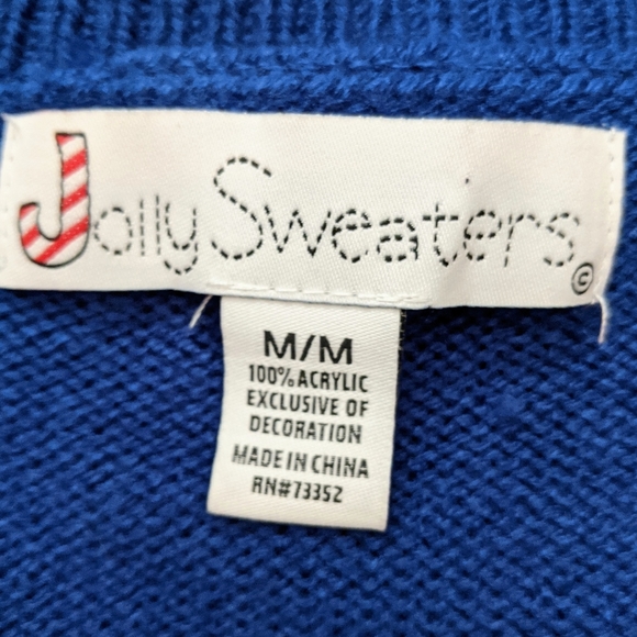 Ugly Christmas Sweater Beer Drinking Snowman SZ M - Picture 3 of 4